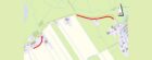 Übersichtslageplan mit den zwei rot markierten Bauabschnitten am Radweg der K 8 zwischen Borsfleth und Ivenfleth.